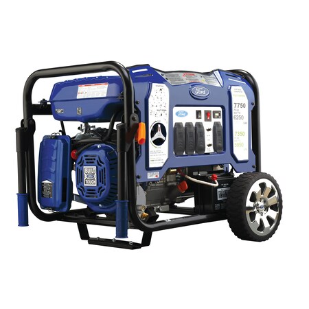 Ford Portable Generator, Gasoline/Liquid Propane, 6,250 W/6,000 W Rated, 7,750 W/7,450 W Surge FG7750PBE